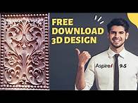 Video thumbnail for Free download cnc 3D design /aspire 9.5 files /wood carving/router/CNC