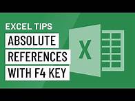 Video thumbnail for Excel Quick Tip: Absolute References with the F4 Key