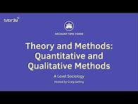 Video thumbnail for Research Methods in Sociology: Quantitative and Qualitative (Sociology Theory & Methods)