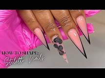 Video thumbnail for How To Shape Stiletto Nails Tutorial | Step By Step Freestyle
