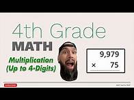 Video thumbnail for 4th Grade Math - Multiply 1-Digit, 2-Digit, 3-Digit, and 4-Digit Numbers