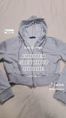 Video thumbnail for 3 Ways to Style a Cropped Grey Zip-Up Hoodie | Outfit Inspo 🐘
