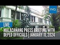 Video thumbnail for LIVE: Malacañang holds press briefing with DepEd officials | January 11, 2024