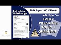 Video thumbnail for 2024 Physics Paper 2 GCSE (AQA) - Predicted paper walkthrough | Triple + Combined Science (Higher)