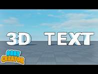 Video thumbnail for How To Make 3D Text Tutorial || Roblox - Obby Creator