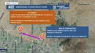 Video thumbnail for Weekend Construction: Closure on Loop 101, and lanes reduced on I-10