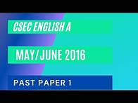 Video thumbnail for CSEC English A May/June 2016 Past Paper 1 (Part 1) / Multiple Choice/ Discrete Items