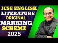 Video thumbnail for "ICSE English Literature Original Marking Scheme 2025: Complete Guide @Tej Guiding Guru