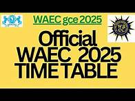 Video thumbnail for Official WAEC 2025 Timetable for private Candidates (I'll send this timetable to you now)