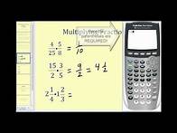 Video thumbnail for Multiplying and Dividing Fractions on the TI84