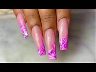 Video thumbnail for HOW TO: Pink Marble Nails | Trying Blooming Gel For The FIRST TIME!