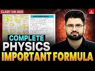 Video thumbnail for Complete Class 12 Physics Important Formulas 📝एक Video में Full Syllabus Covered 🚨
