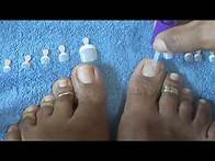 Video thumbnail for How to apply Kiss Salon French Toenails Tutorial