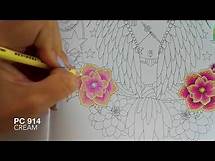Video thumbnail for How to colour a flower | Prismacolor Pencils | Beginners colouring tutorial | Doodles from The Den
