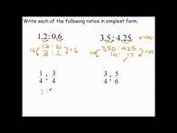 Video thumbnail for Simplifying Ratios Involving Decimals and Fractions
