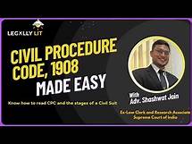 Video thumbnail for Learn How to Read Civil Procedure Code, 1908 and Stages of a Civil Suit