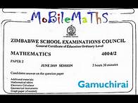 Video thumbnail for ZIMSEC - MATHS JUNE 2019 : P2