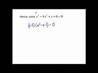 Video thumbnail for Level 2 Further Maths GCSE - Factor theorem