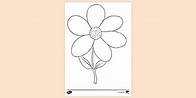 Video thumbnail for Printable Simple Flower Colouring Page