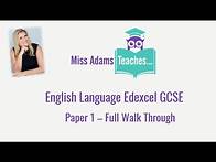 Video thumbnail for Revise Edexcel GCSE English Language Paper 1 - Full Walk Through