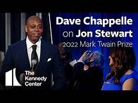 Video thumbnail for Dave Chappelle on Jon Stewart | 2022 Mark Twain Prize