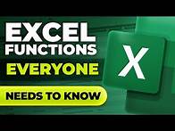 Video thumbnail for Top 15 Excel Functions Everyone Needs to Know