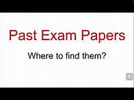 Video thumbnail for Where to find Past Exam Papers