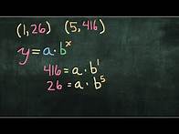 Video thumbnail for Finding and Exponential Functions with Two Points