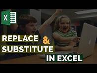 Video thumbnail for Excel REPLACE and SUBSTITUTE Functions, Advanced Tips and Tricks for Excel 2020 Users