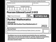Video thumbnail for Further Pure 2 (FP2) 2022 Pearson Edexcel A level further maths