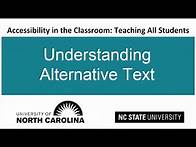 Video thumbnail for Understanding Alternative Text