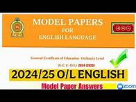 Video thumbnail for 2024 [2025] O/L English Model Paper book එකට පිළිතුරු ලියමු #olenglish