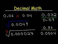 Video thumbnail for Multiplying Decimals and Dividing Decimals - The Easy Way!