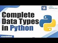Video thumbnail for What are Data Types in Python | All Data Types | Tutorial For Beginners