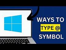 Video thumbnail for Three Ways to Type the At Symbol @ on a Laptop Keyboard
