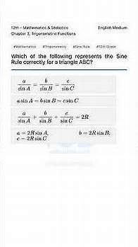 Video thumbnail for 12th Maths Trigonometry Sine Rule Explained