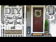 Video thumbnail for DIY Faux Wood Front Door | Metal Door Transformation