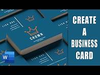 Video thumbnail for How to make a business card in MS Word