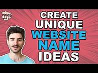 Video thumbnail for Create a Unique Website Name Ideas (Choose a domain name like a boss)