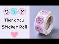 Video thumbnail for How to make THANK YOU sticker at home | DIY thank you stickers without PRINTER!