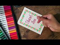 Video thumbnail for DIY Thank You Card | Easy Watercolor and Sketch Pen Tutorial for Beginners