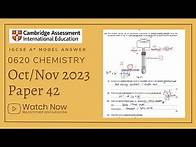 Video thumbnail for IGCSE Chemistry Paper 42 - Oct/Nov 2023 - 0620/42/O/N/23 (Q1-3) SOLVED