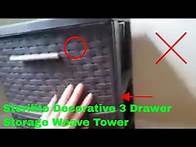 Video thumbnail for ✅ How To Use Sterilite Decorative 3 Drawer Storage Weave Tower Review