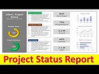 Video thumbnail for Project Status Report Template Design | Animated PowerPoint Slide Tutorial for Project Manager