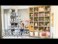 Video thumbnail for HOW TO MAKE BUILT IN BOOKSHELVES - DIY Shelves Built ins