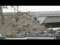 Video thumbnail for Homeless man creates mini mansion alongside Pacoima freeway