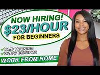 Video thumbnail for 🤑 3 Hiring Immediately Work-From-Home Jobs | Data Entry + Beginner-Friendly | Paying Up to $23/Hour!