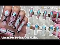 Video thumbnail for Abstract Press On Nails✨ How To Make Press On Nails & 3D Nail Art | ASMR