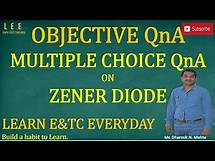 Video thumbnail for MCQ ~ Zener Diode || Learn E&TC Everyday