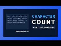 Video thumbnail for Live Character Count | HTML, CSS And Javascript